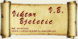 Viktor Bjeletić vizit kartica